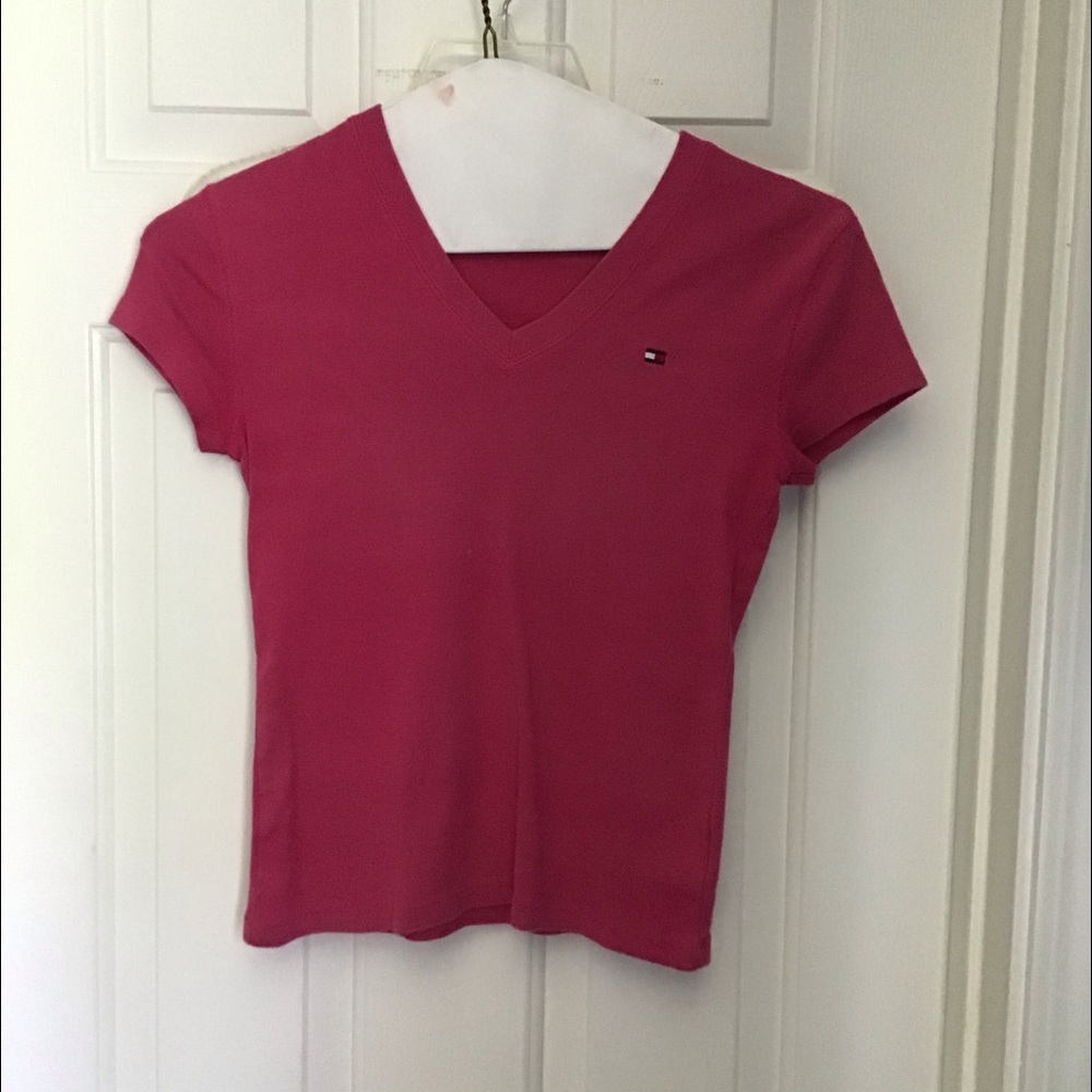 Tommy Hilfiger Pink Cotton Tee Size S